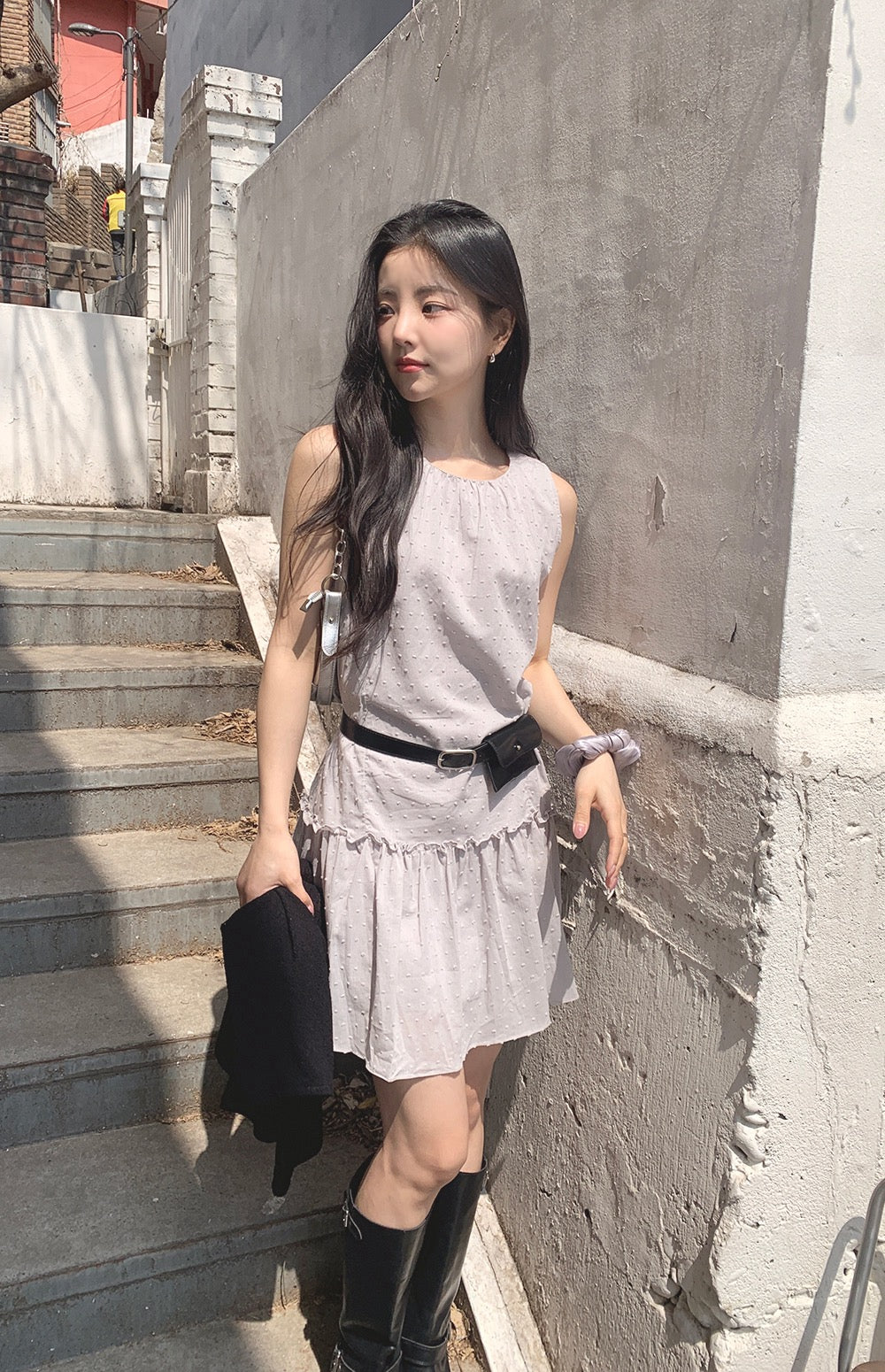 甜美無袖連身裙