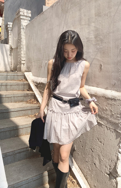 甜美無袖連身裙