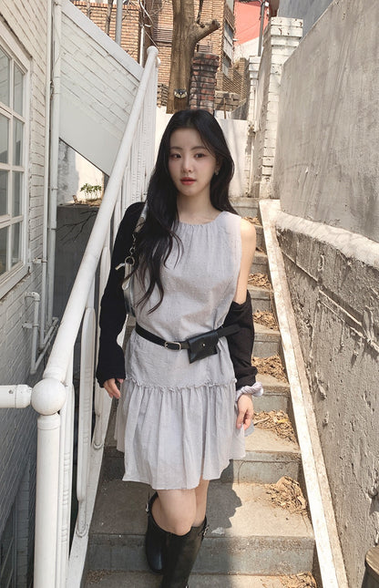 甜美無袖連身裙