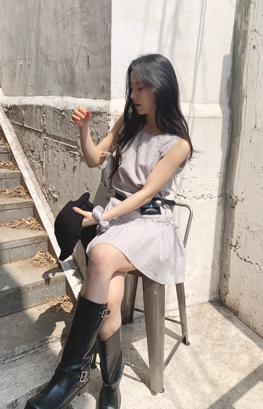 甜美無袖連身裙