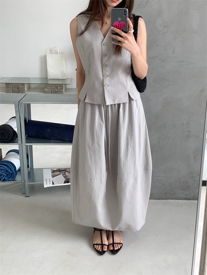 フレンチスタイルベスト＋スカートセット