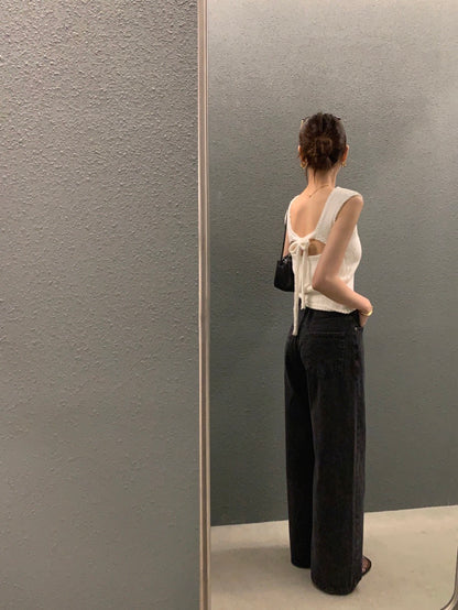 Backless Tie-Knit Top