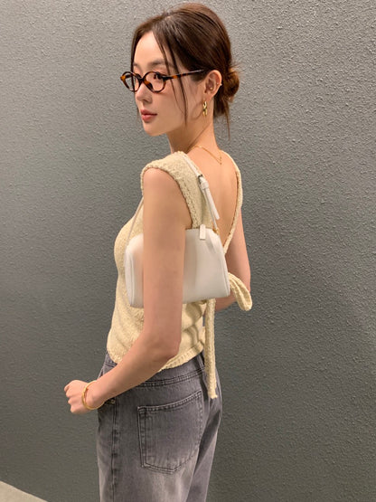 Backless Tie-Knit Top