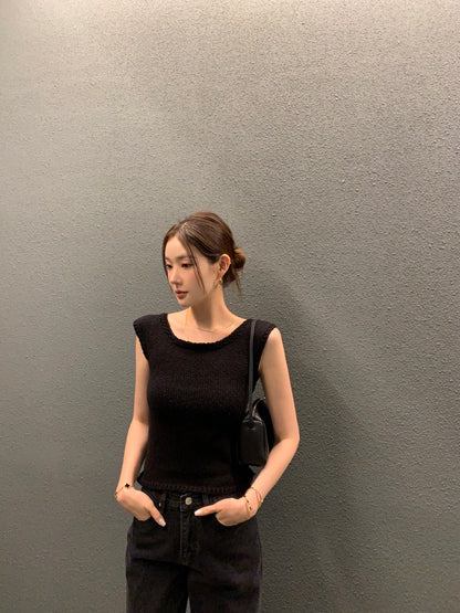 Backless Tie-Knit Top