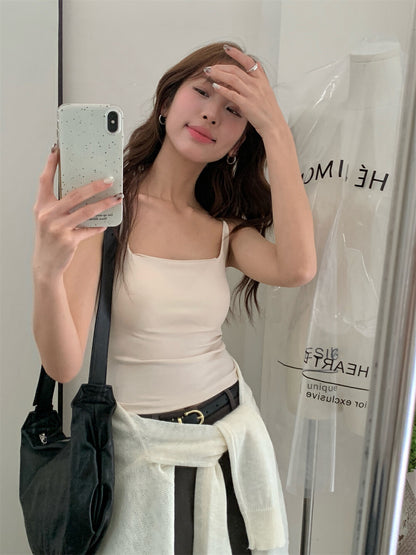 修身顯瘦連pad背心