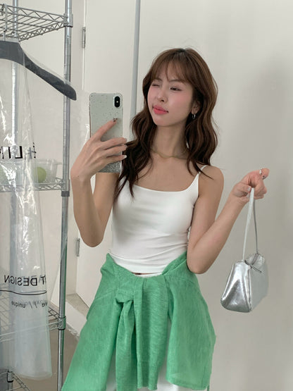 修身顯瘦連pad背心