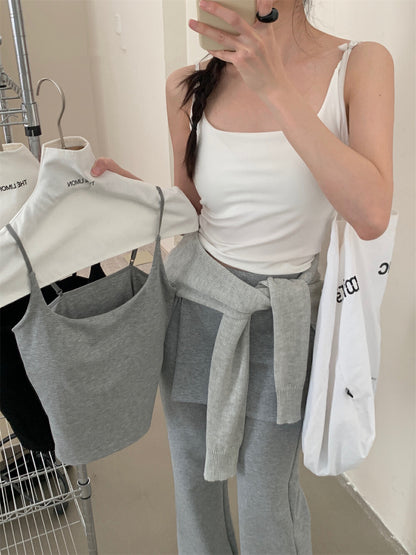 修身顯瘦連pad背心