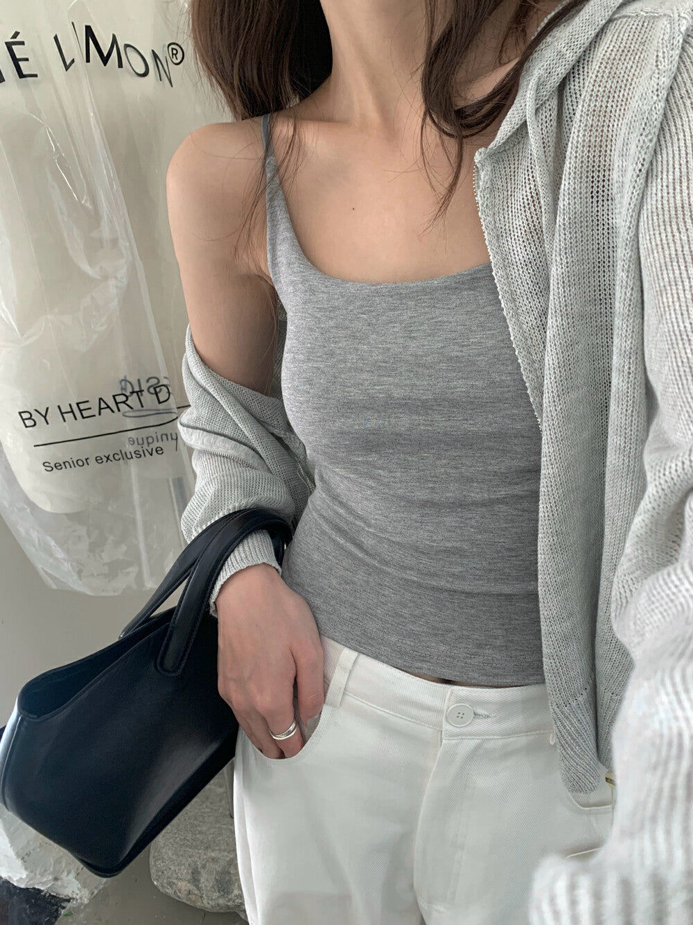 修身顯瘦連pad背心