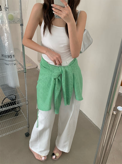 修身顯瘦連pad背心