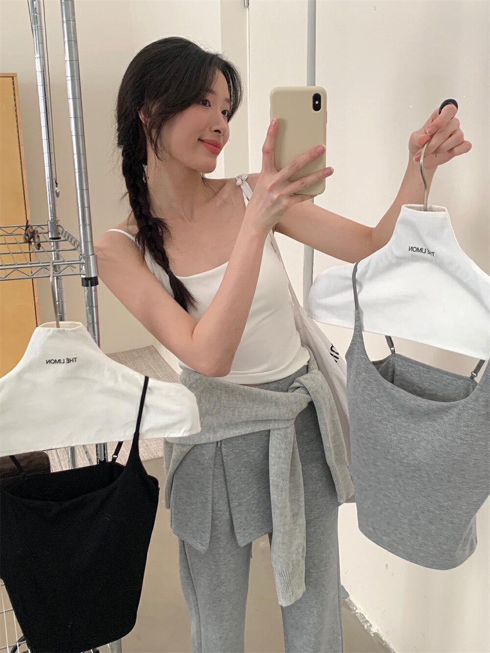 修身顯瘦連pad背心