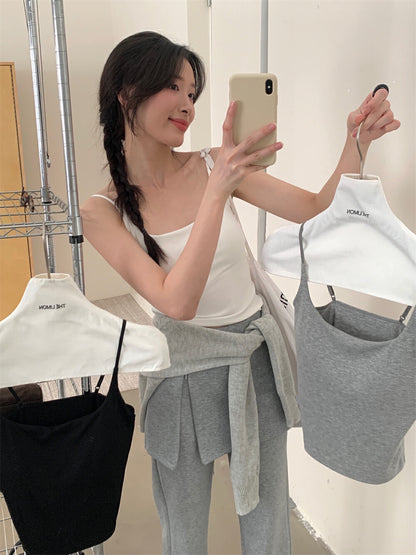 修身顯瘦連pad背心