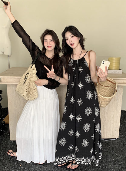 慵懶氣質掛脖連身裙