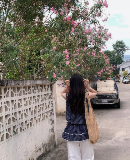 スイートチェックノースリーブベスト