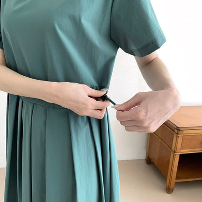 V-neck Drawstring Dress