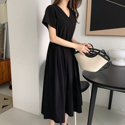 V-neck Drawstring Dress