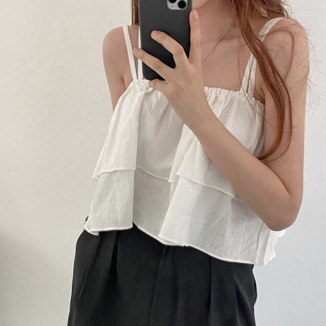 French Ruffled Strap