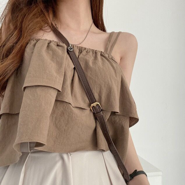 French Ruffled Strap