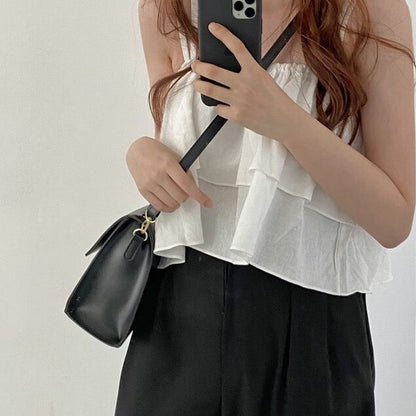 French Ruffled Strap