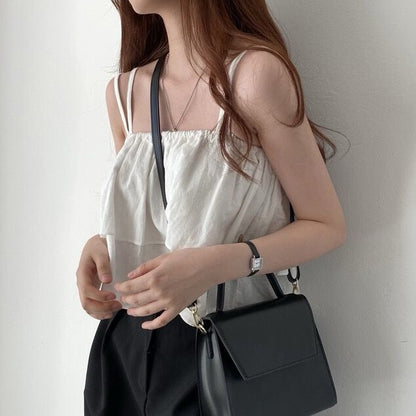 French Ruffled Strap