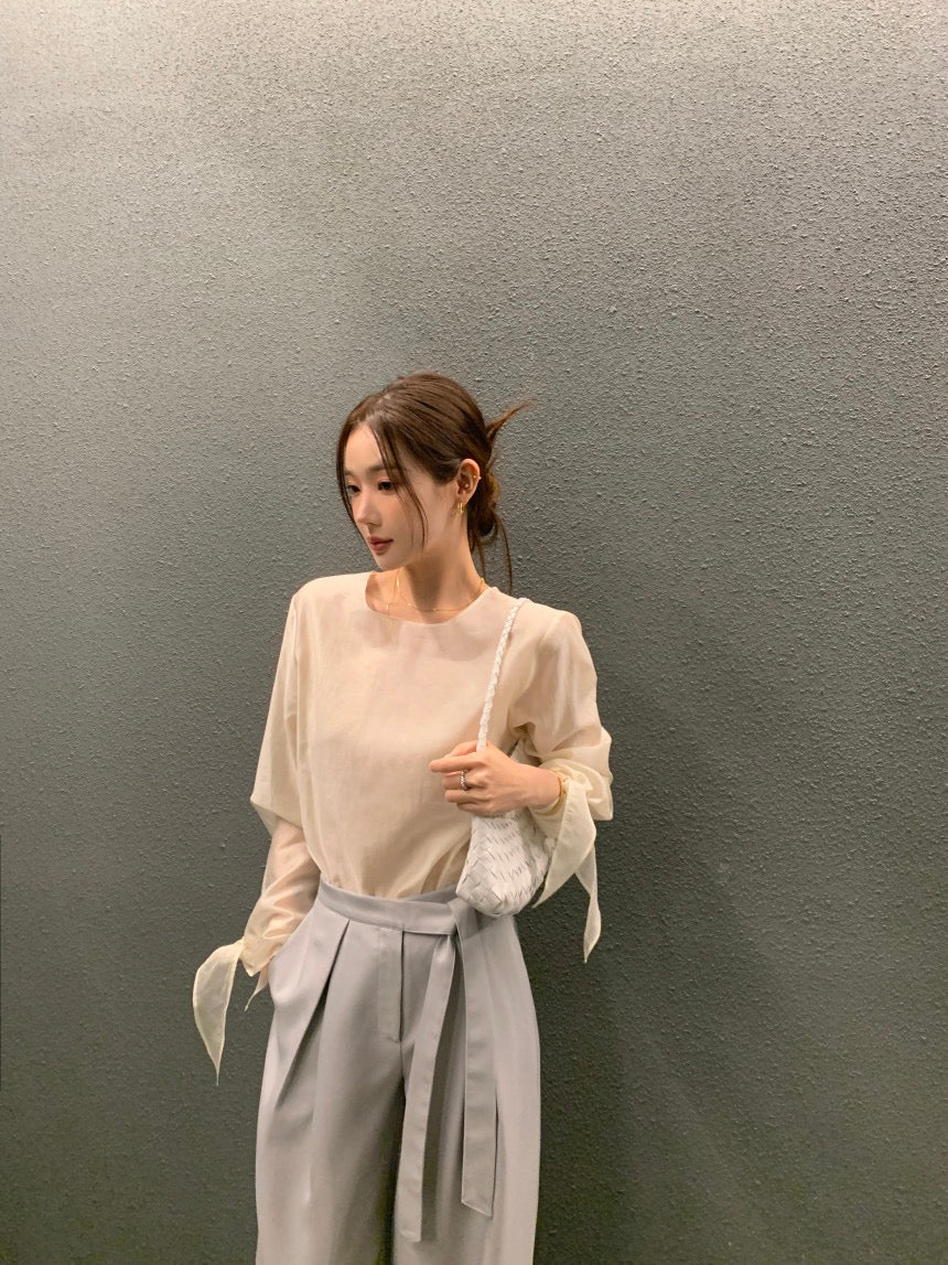 Minimalist Cuff Tie Design Shirt