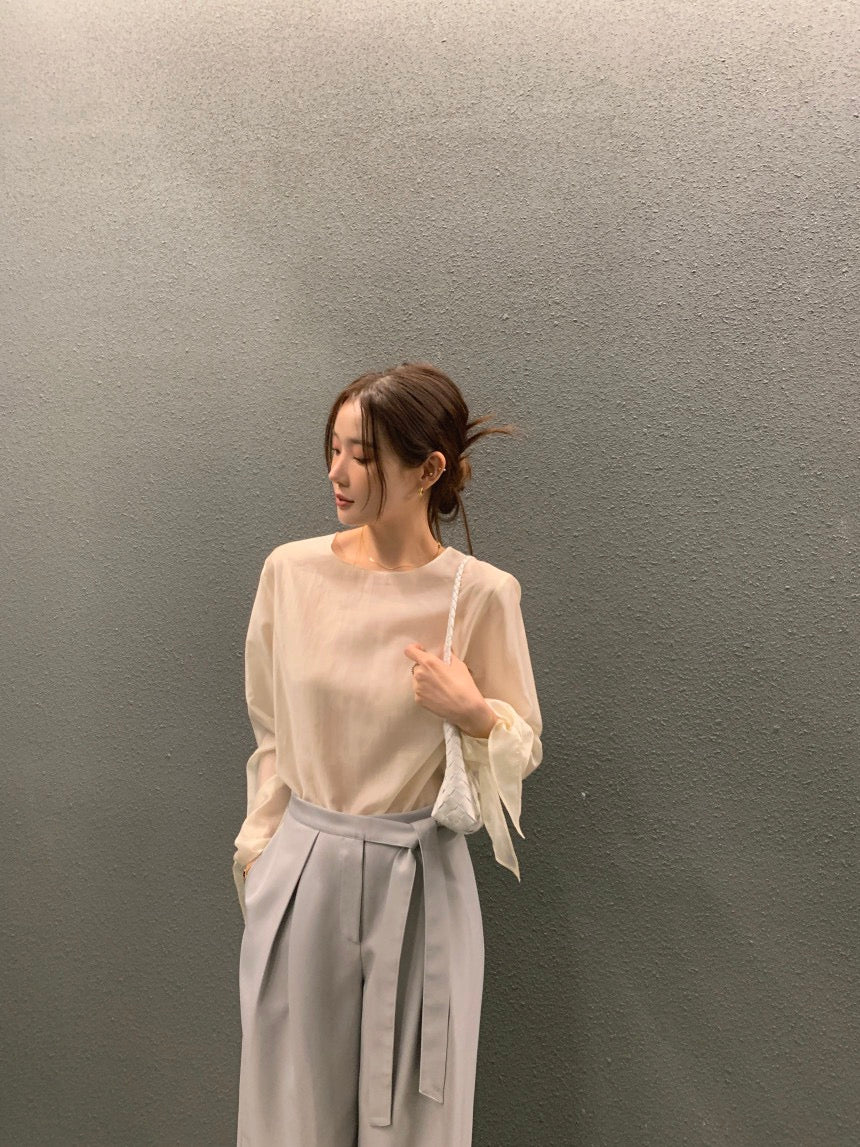 Minimalist Cuff Tie Design Shirt