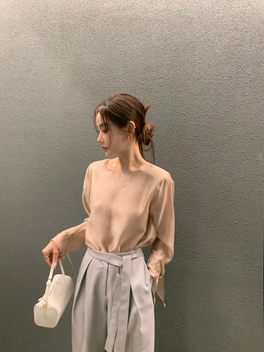 Minimalist Cuff Tie Design Shirt