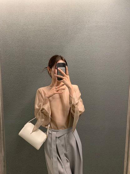 Minimalist Cuff Tie Design Shirt