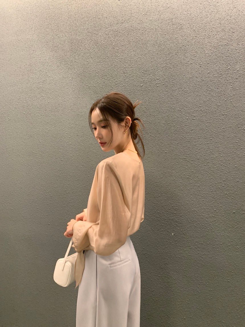 Minimalist Cuff Tie Design Shirt