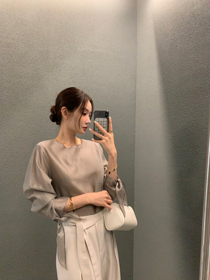 Minimalist Cuff Tie Design Shirt