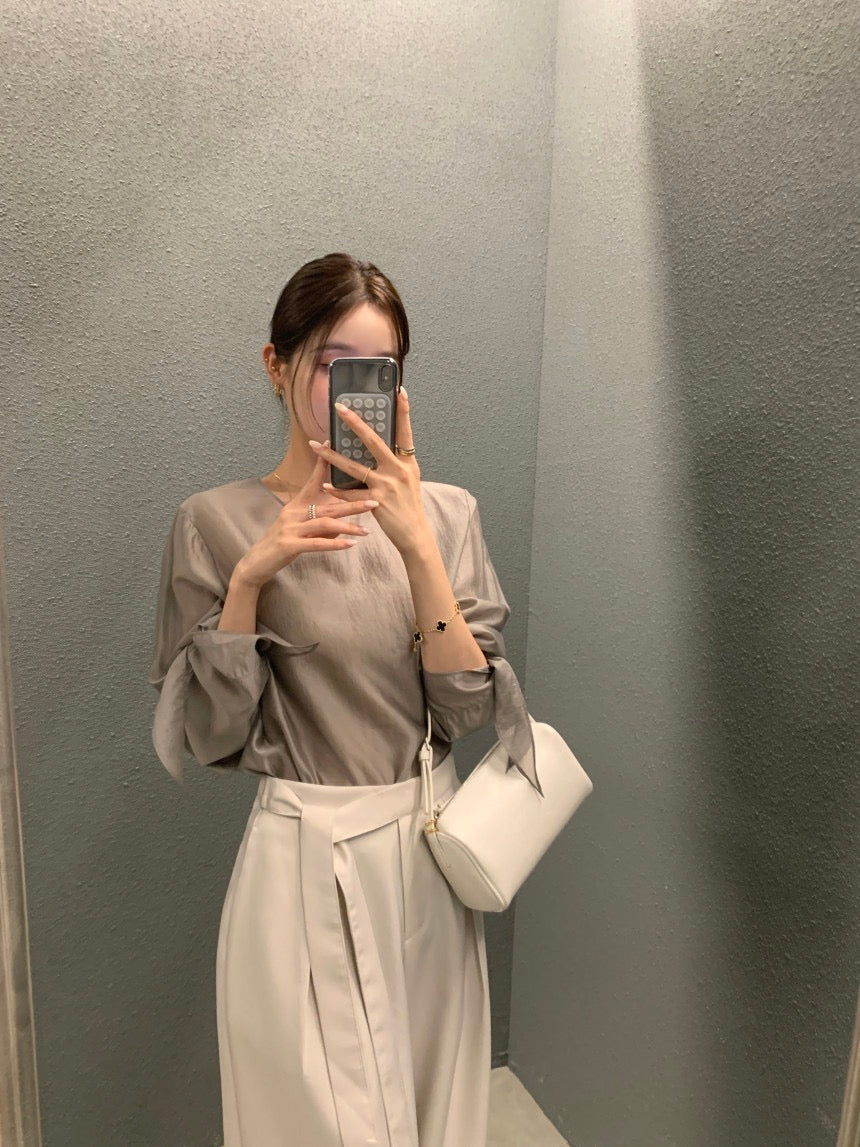 Minimalist Cuff Tie Design Shirt