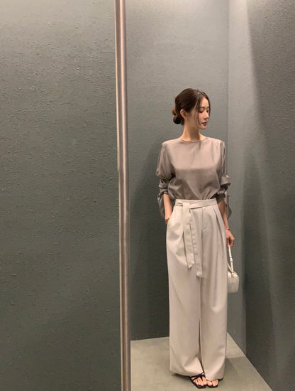 Minimalist Cuff Tie Design Shirt