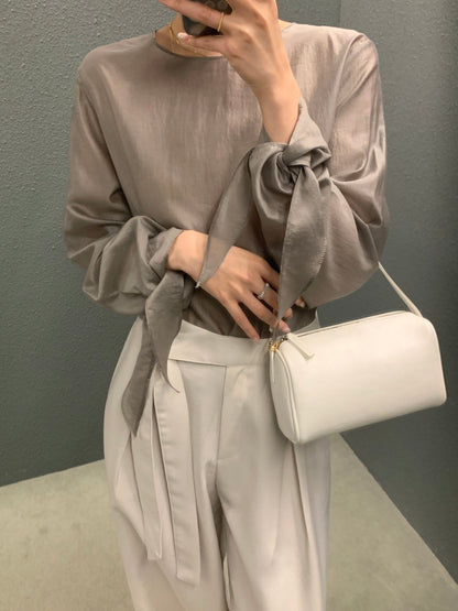 Minimalist Cuff Tie Design Shirt