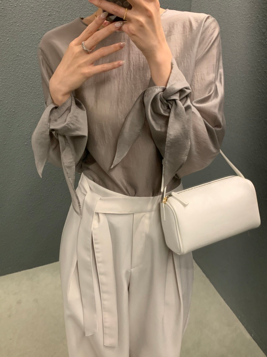 Minimalist Cuff Tie Design Shirt