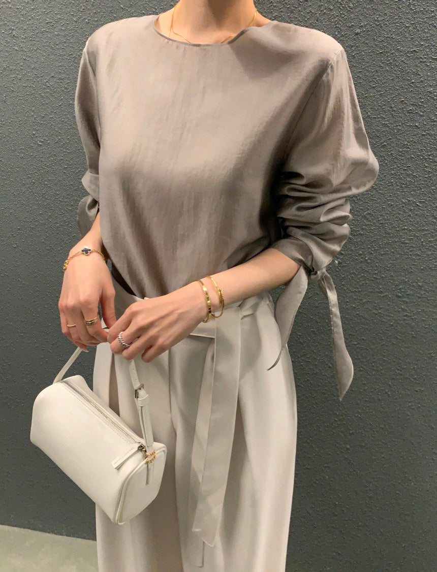 Minimalist Cuff Tie Design Shirt