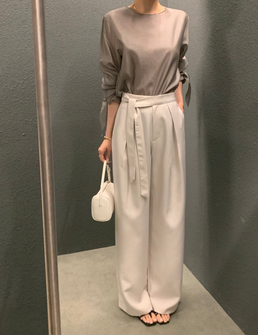 Minimalist Cuff Tie Design Shirt