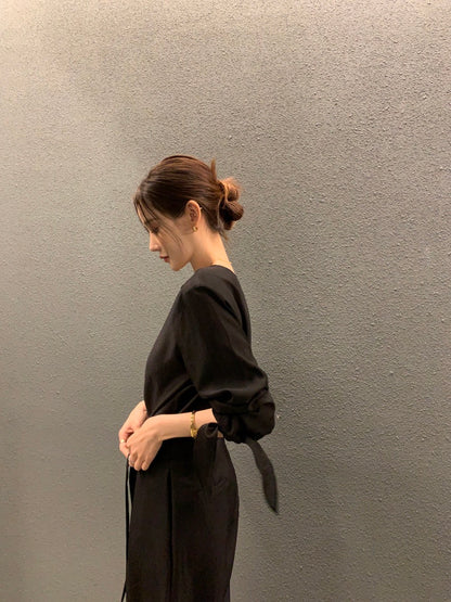 Minimalist Cuff Tie Design Shirt