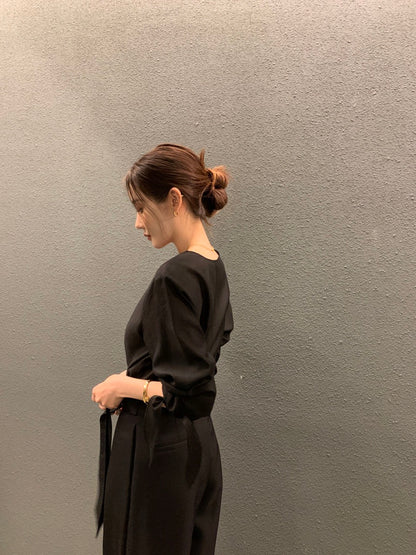 Minimalist Cuff Tie Design Shirt