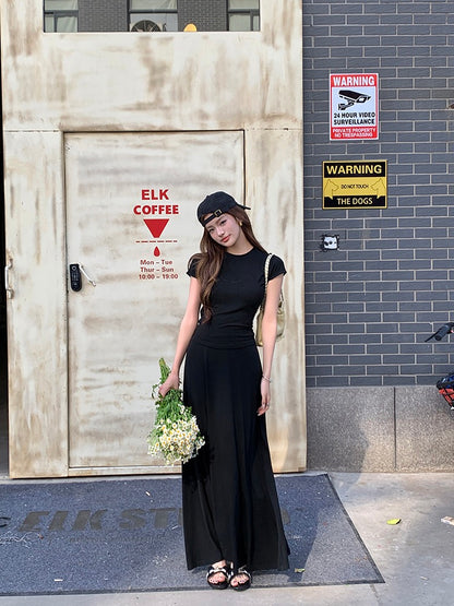 Backless Waist Top + Skirt Set