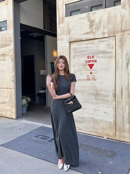 Backless Waist Top + Skirt Set