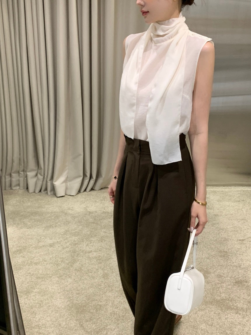 French Ribbon Sleeveless Top