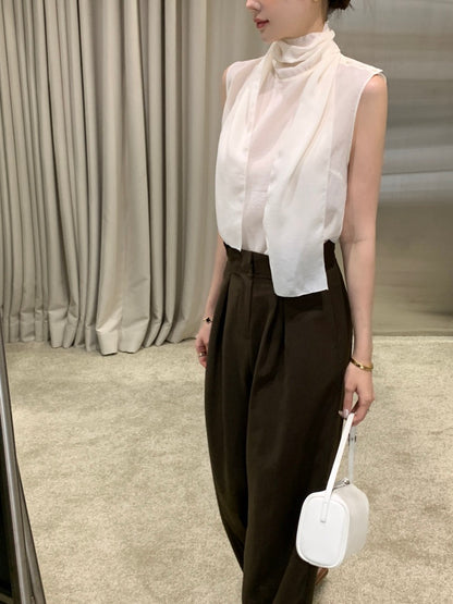 French Ribbon Sleeveless Top