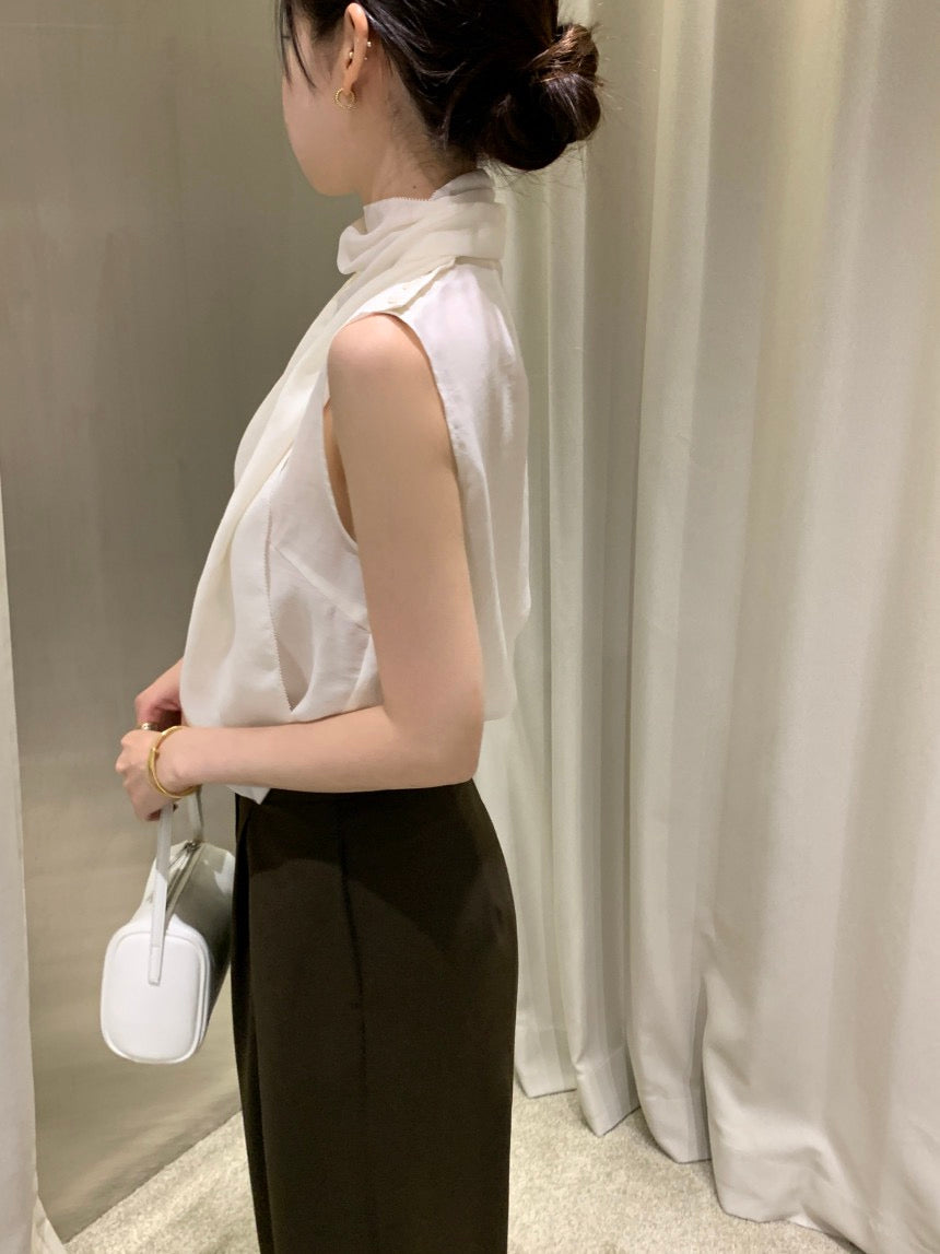 French Ribbon Sleeveless Top