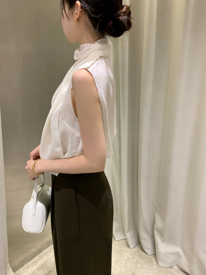 French Ribbon Sleeveless Top