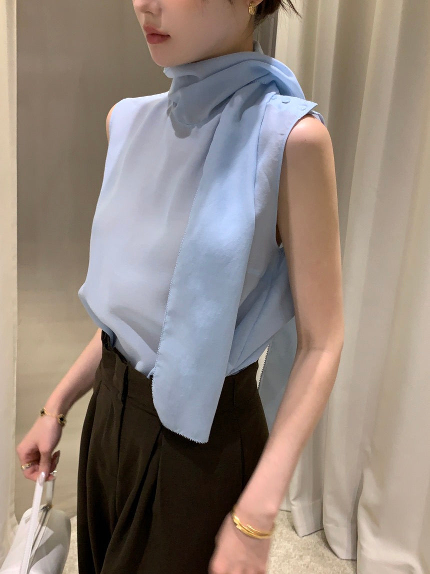 French Ribbon Sleeveless Top