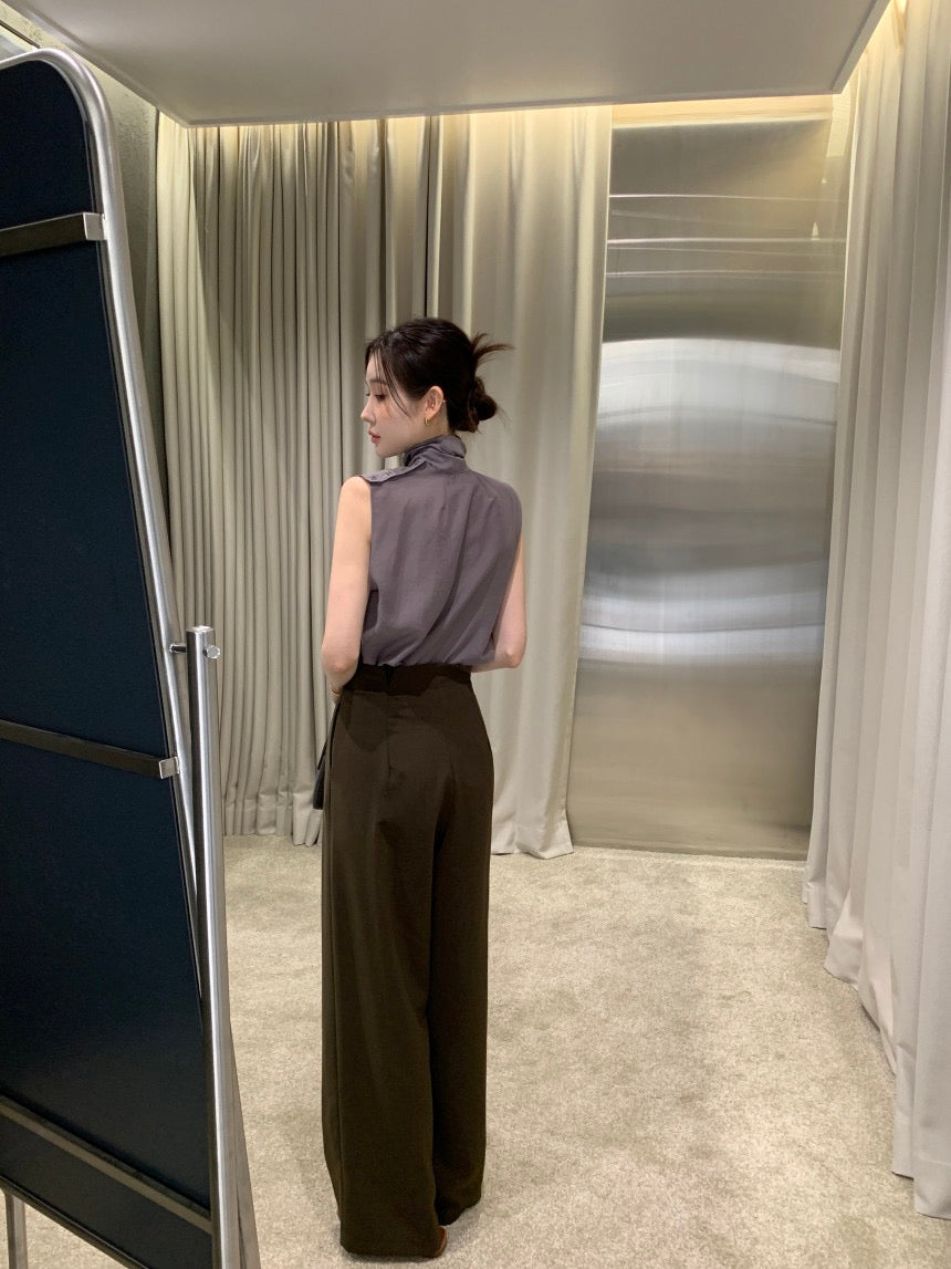 French Ribbon Sleeveless Top