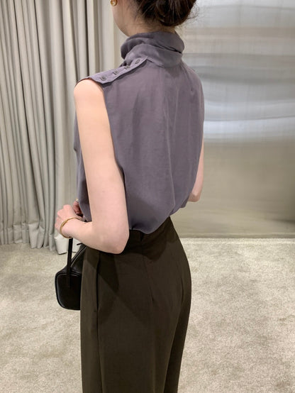 French Ribbon Sleeveless Top