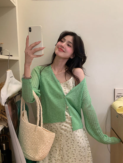 Loose Sun-Protective Knit Cardigan