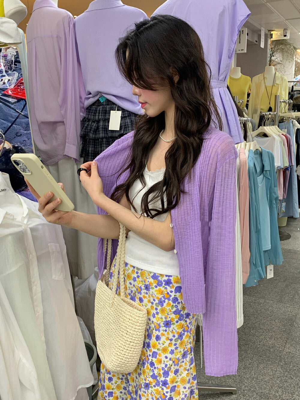 Loose Sun-Protective Knit Cardigan