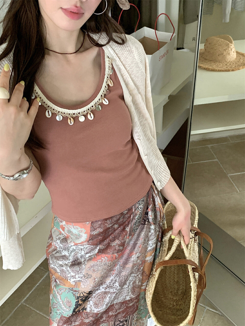 Exquisite Shell Beaded Vest