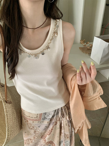 Exquisite Shell Beaded Vest